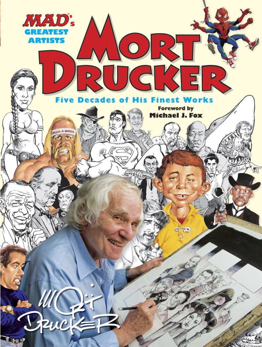 This book cover image released by Running Press shows “Mort Drucker: Five Decades of his Finest Works.” The book is a collection of movie and TV satire plucked in comic-strip format from the pages of the magazine.