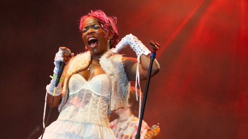 Alternative Zimbabwe artist Piwa performs during the Silver Room Sound System Block Party at the Salt Shed, Saturday.