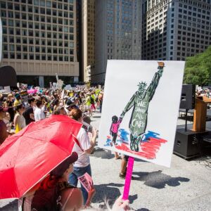The Families Belong Together march started in Daley Plaza. | James Foster/For the Sun-Times