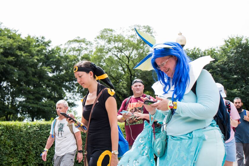 Pokémon Go Players in Grant Park in Summer 2017. | Max Herman/For the Sun-Times