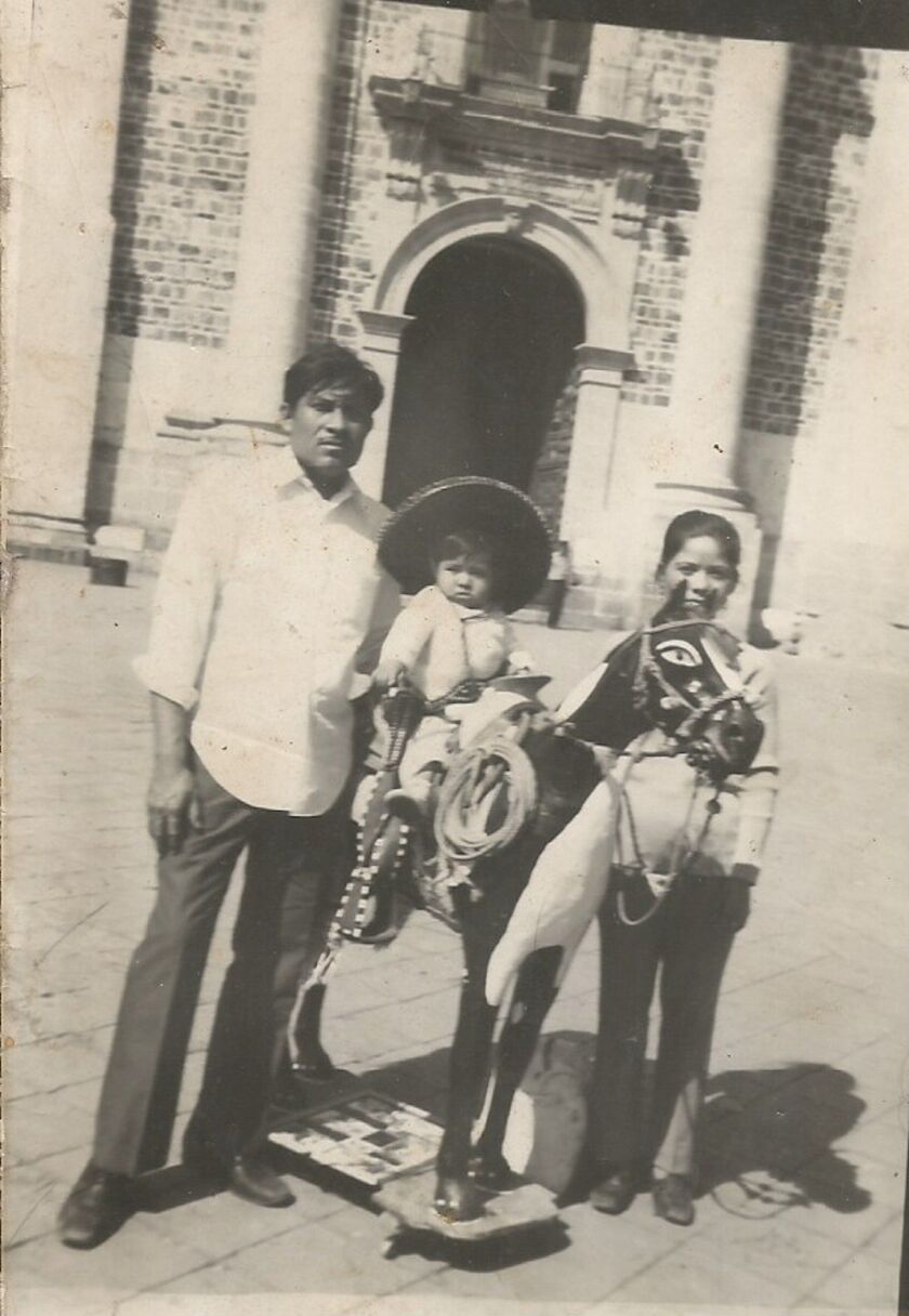 Samuel Linares and his wife Alicia with son Jorge in Mexico City.