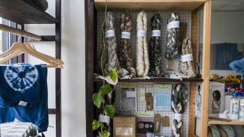 Combed tops, made of a blend of wool and silk, are on sale at Inclement Craft, along with other fiber art supplies and accessories.