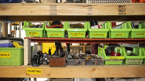 A variety of tools and hardware at the Chicago Tool Library at 1048 W. 37th St in Bridgeport, Tuesday, June 7, 2022.