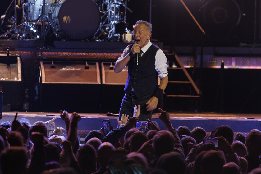 Bruce Springsteen performs Wednesday at the United Center.