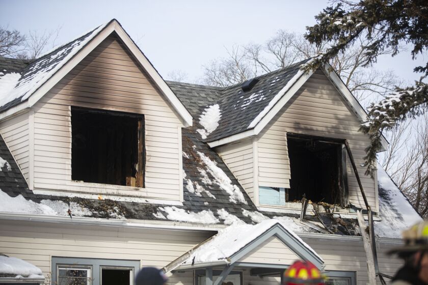 The Des Plaines house was destroyed. Officials “told us we cannot live there anymore,” said Pabelo Marrero, who lives in one of the two first-floor apartments.