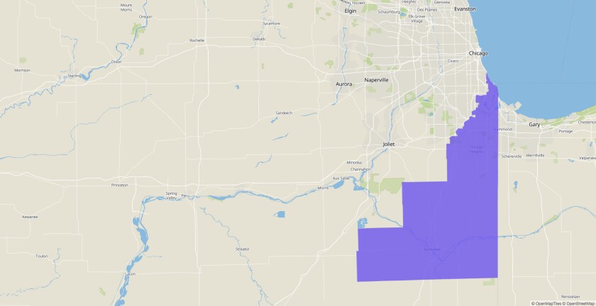 2nd Congressional District map, U.S. House of Represenatives
