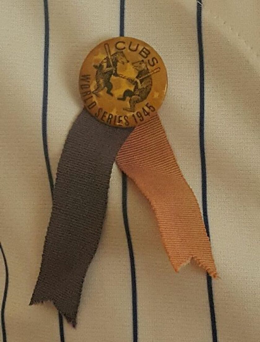Tom Brueck has this memento from the 1945 World Series, but is hoping for more pleasant memories this year. | Provided