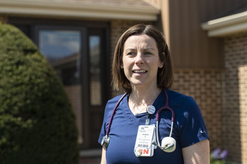 Shari Para, an ICU nurse at Ingalls Memorial Hospital in Harvey, says things have gotten hard, but she still loves what she does.