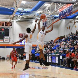 Simeon’s Jaylen Drane (1) jumps up and grabs a pass, Saturday 12-29-18. Worsom Robinson/For Sun-Times