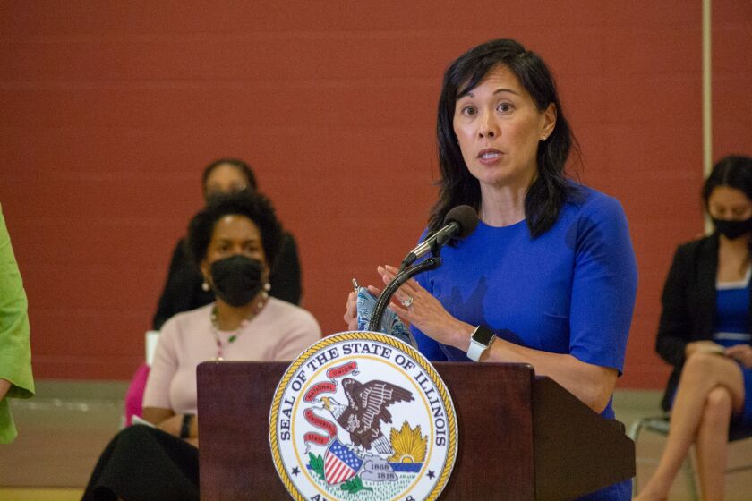 Illinois Department of Human Services Secretary Grace Hou.
