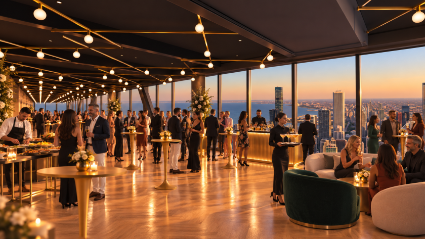 Rendering of the event venue, Elevaire Chicago, on the 96th floor of the former John Hancock Center at 875 N. Michigan Ave.