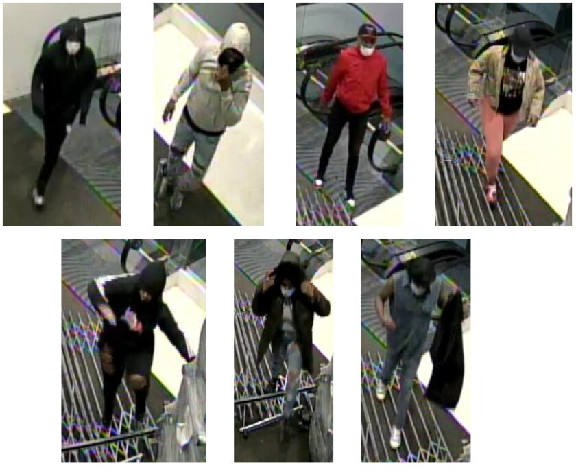 Photo of group wanted in connection with a burglary at Nordstrom on the Magnificent Mile.