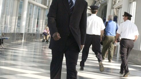John Roberson was out talking to flyers, airline employees and others in April 2004, when he was serving as commissioner of the Chicago Department of Aviation.