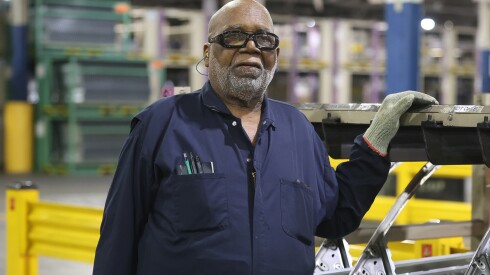 Calbert Wright has been working at the Ford Stamping Plant in Chicago Heights since 1963.