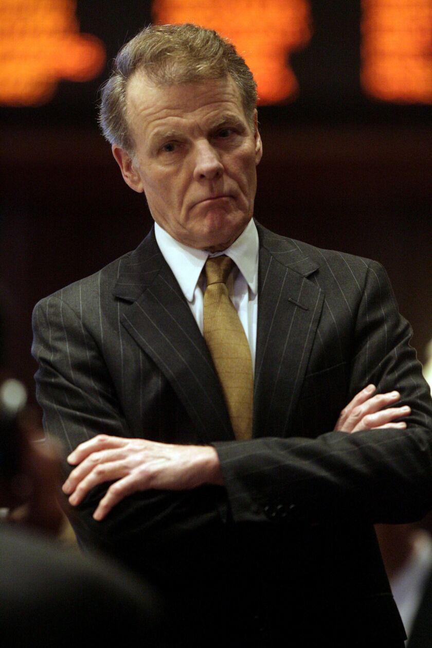 House Speaker Michael Madigan, D-Chicago, listens during a House session in 2007.