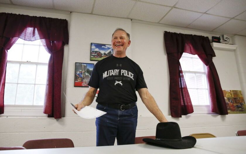 Former Alabama Chief Justice and U.S. Senate candidate Roy Moore smiles after he votes at the Gallant Volunteer Fire Department, on Tuesday, Aug. 15, 2017, in Gallant, Alabama. | Brynn Anderson/AP