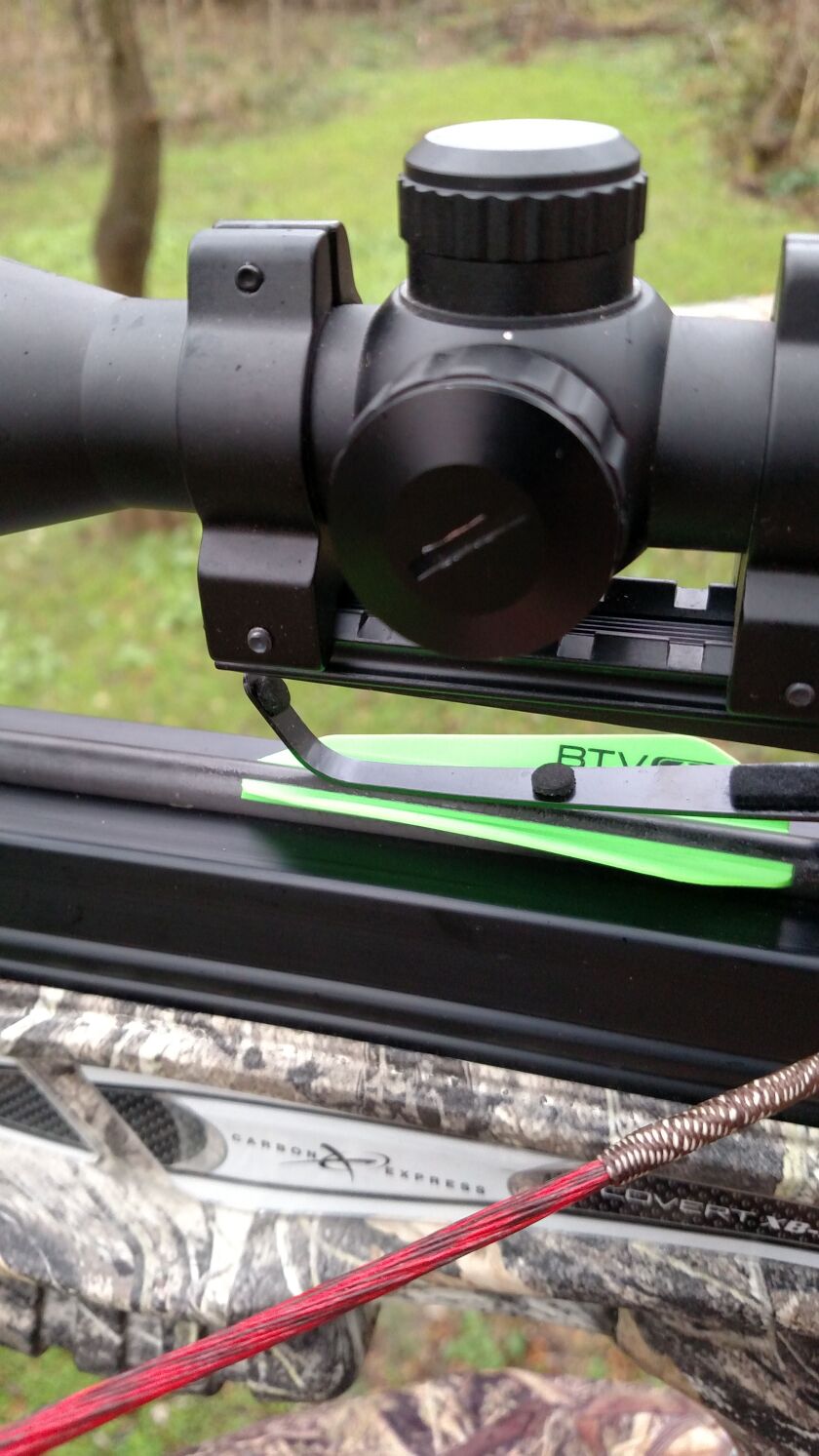 A cocked crossbow with a bolt in.<br>Credit: Dale Bowman