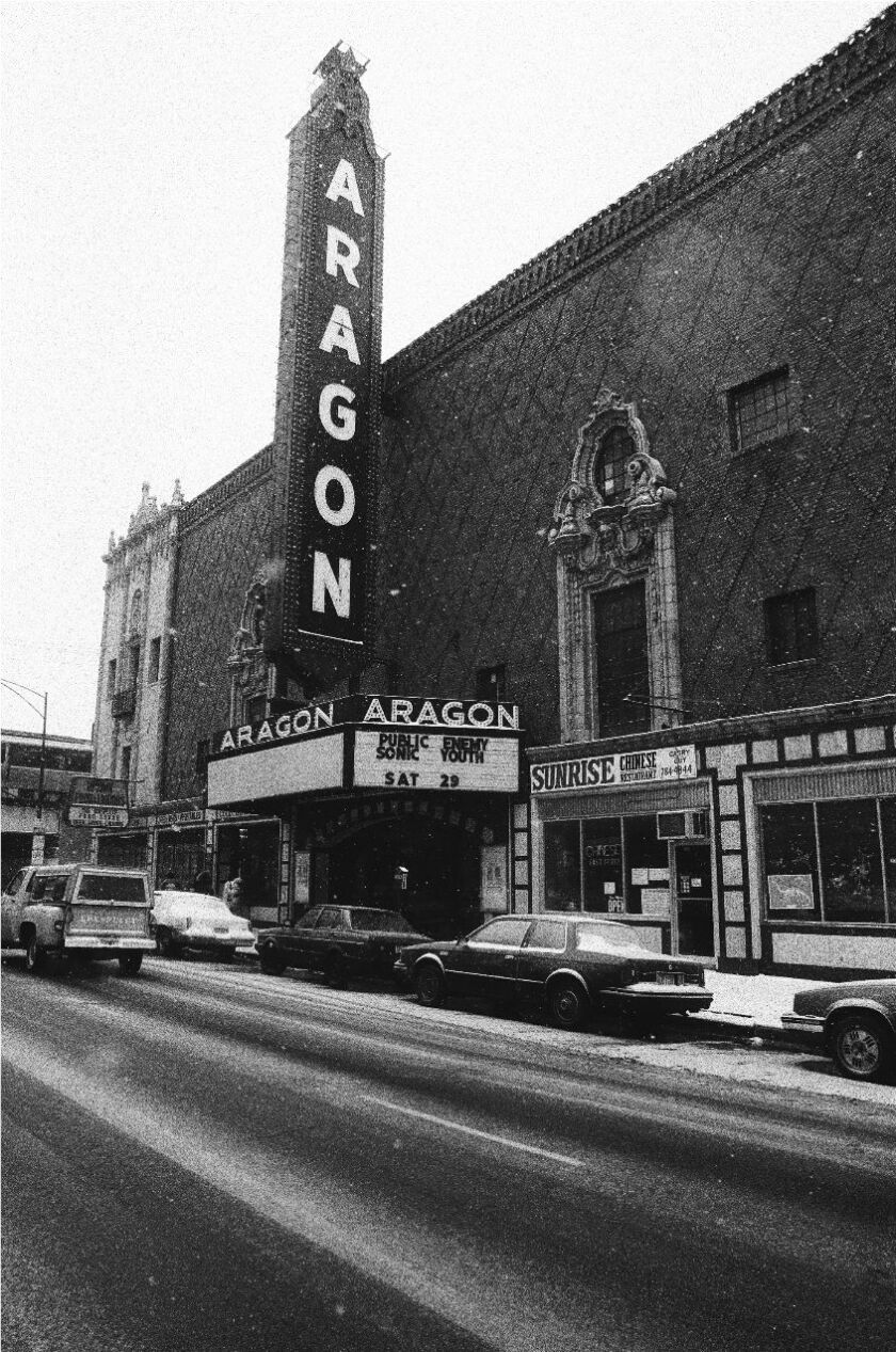 The Aragon Ballroom in 1990 after a Public Enemy concert.