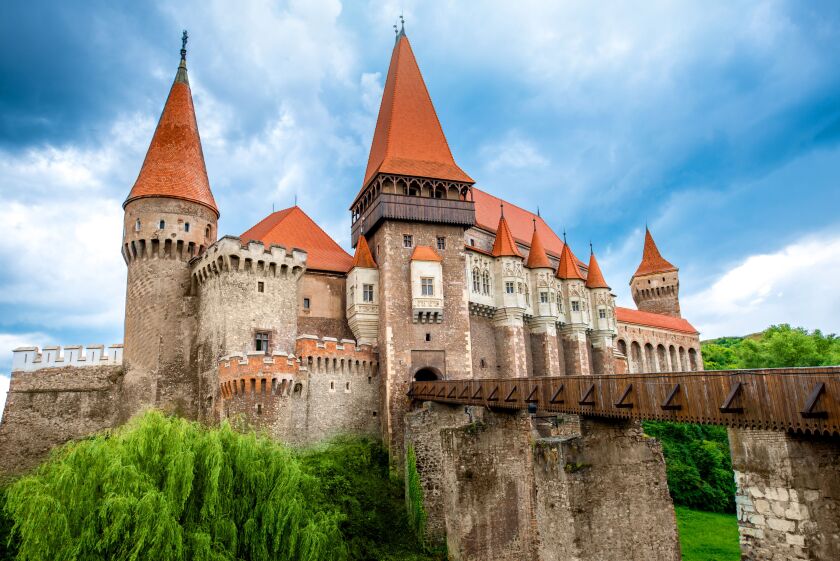 All that Dracula stuff aside — the beautiful Corvin castle in Hunedoara, Romania, is one of hundreds that dot the countryside. | STOCK.ADOBE.COM