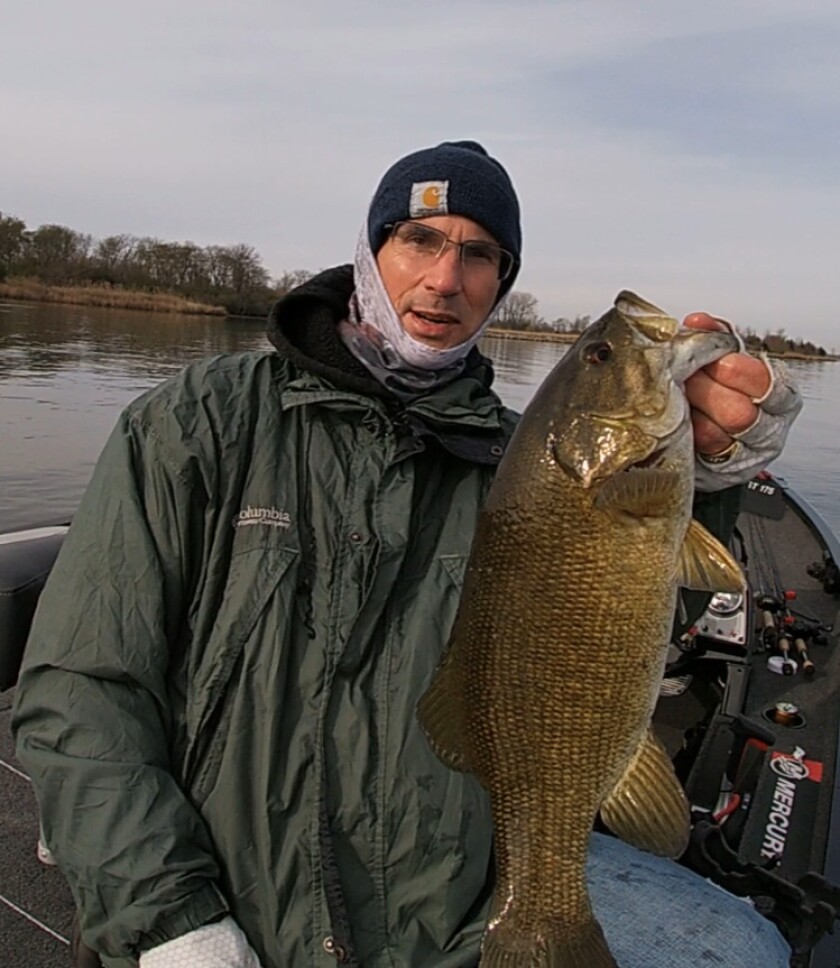Bob Johnson with a good smallmouth bass from Heidecke Lake. Provided photo