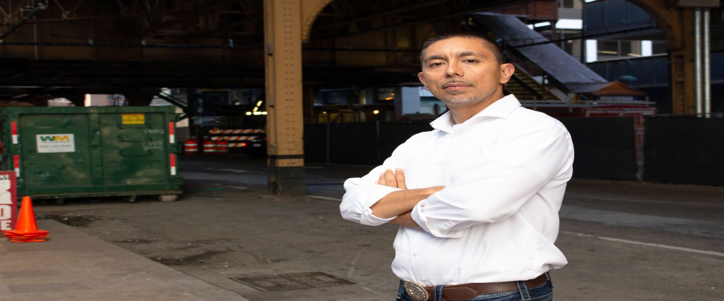 Eddie Bocanegra, senior director of READI Chicago, a community organization that got a $2 million grant from JPMorgan Chase: “Too often, the population we focus on is overlooked and dismissed because of mistakes of the past.”