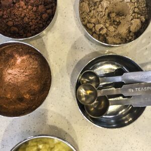 Cinnamon, ground cardamom, ground ginger and other spices at Chiya Chai. | Sun-Times Staff.