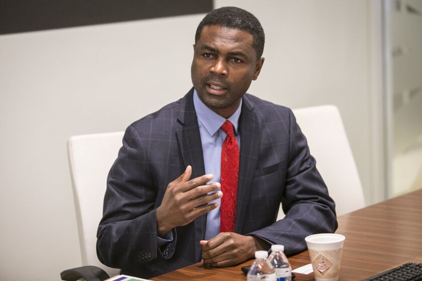 State Rep. La Shawn Ford meets with the Sun-Times Editorial Board in 2018.