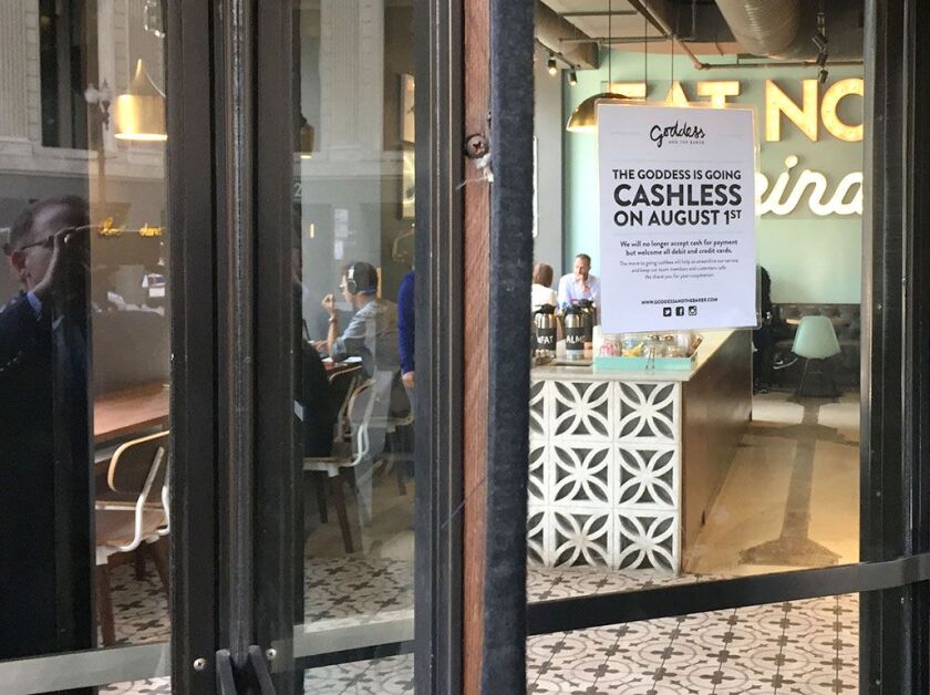 The Goddess and the Baker went cashless as of Tuesday, Aug. 1. | Neil Steinberg/Sun-Times