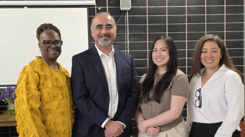 Southeast Neighbors for Quantum members Sharon Brown-Latiker (left), Jorge Perez, Erika Galan and Roni Facen