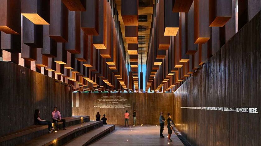 The National Memorial for Peace and Justice in Montgomery, Ala., aka the Lynching Museum.