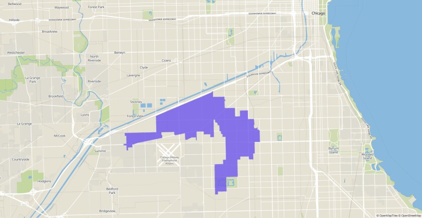 Illinois House 1st District map.