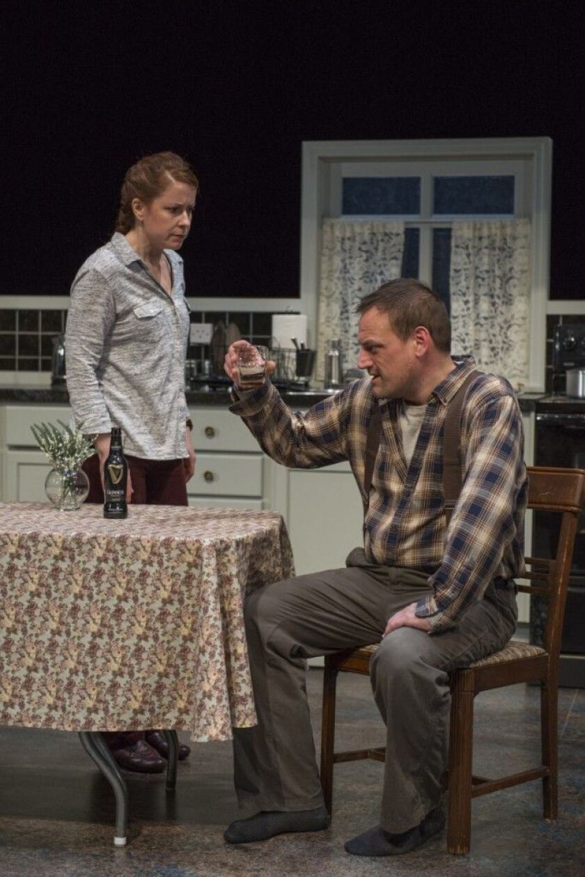 Kate Fry and Mark Montgomery in “Outside Mullingar” at Northlight Theatre. (Photo: Michael Brosilow)