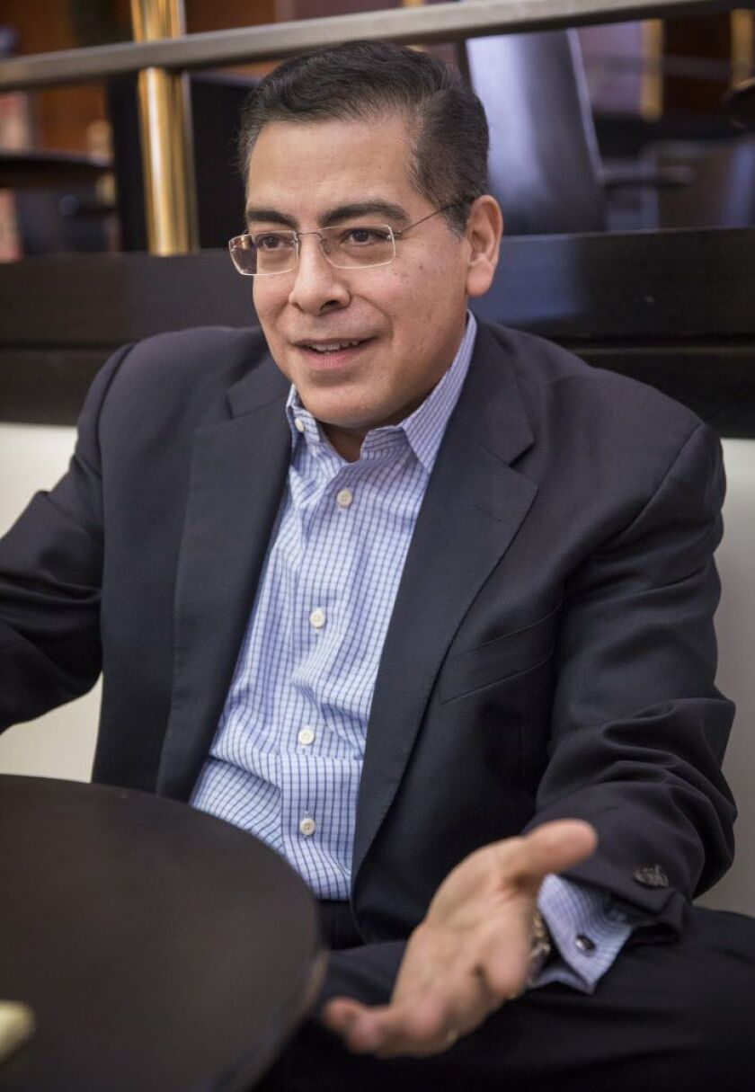Outgoing Chicago Board of Education President Jesse Ruiz reflects on his time on the board during an interview in 2015. File Photo.| Rich Hein