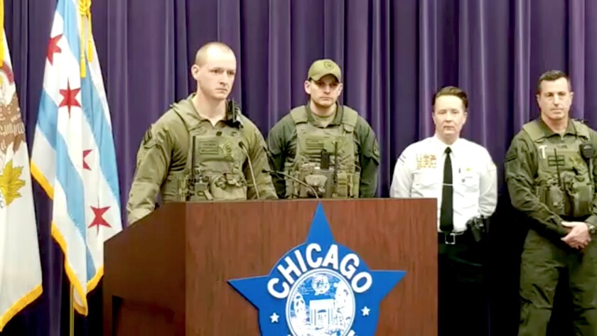 Shane Coleman (left) and Peter Jonas speak at a Feb. 19, 2020 news conference.