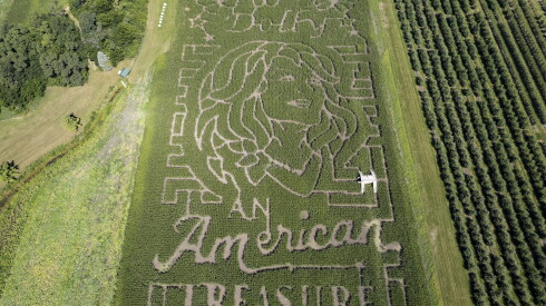 The Dolly Parton corn maze at All Seasons Orchard at 14510 IL-Rte 176 in Woodstock, Thursday, Aug. 27, 2026.