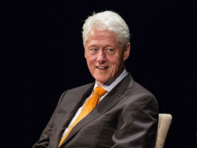 Former President Bill Clinton, speaking at Roosevelt University in June. | Ashlee Rezin / Sun-Times