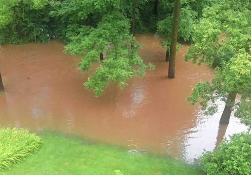 Flooding in northwest suburban Elgin Wednesday. As much as 6 inches of rain fell overnight in the northern and northwestern suburbs. | Daily Herald photo