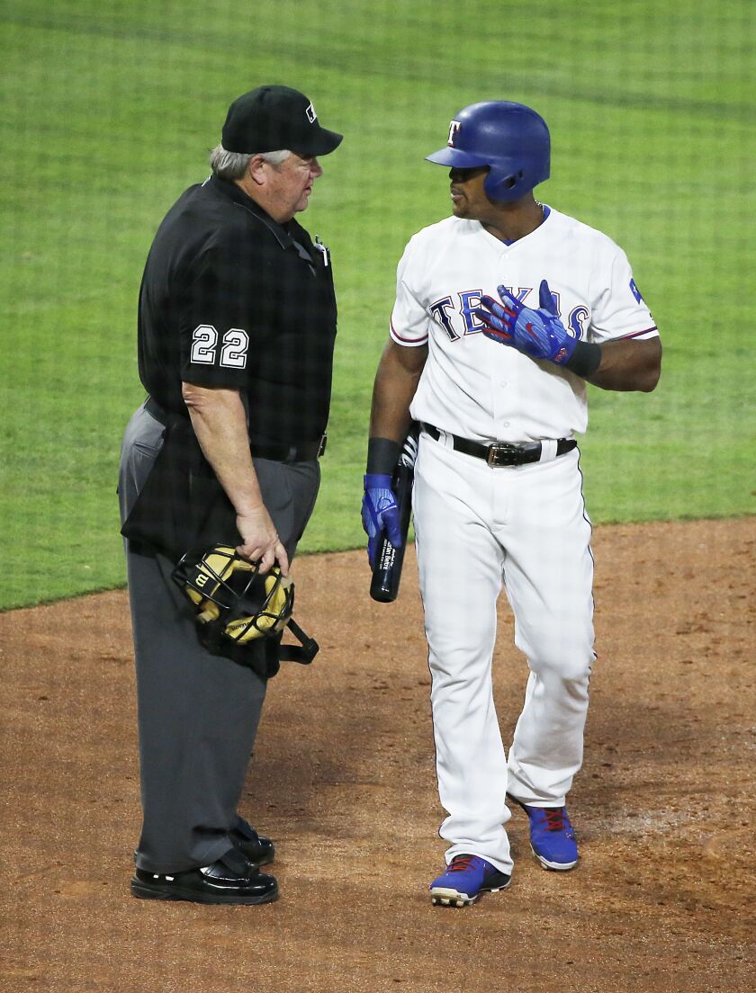 Umpire Joe West was once suspended three games for saying Rangers All-Star third baseman Adrian Beltre was the biggest complainer in the game.
