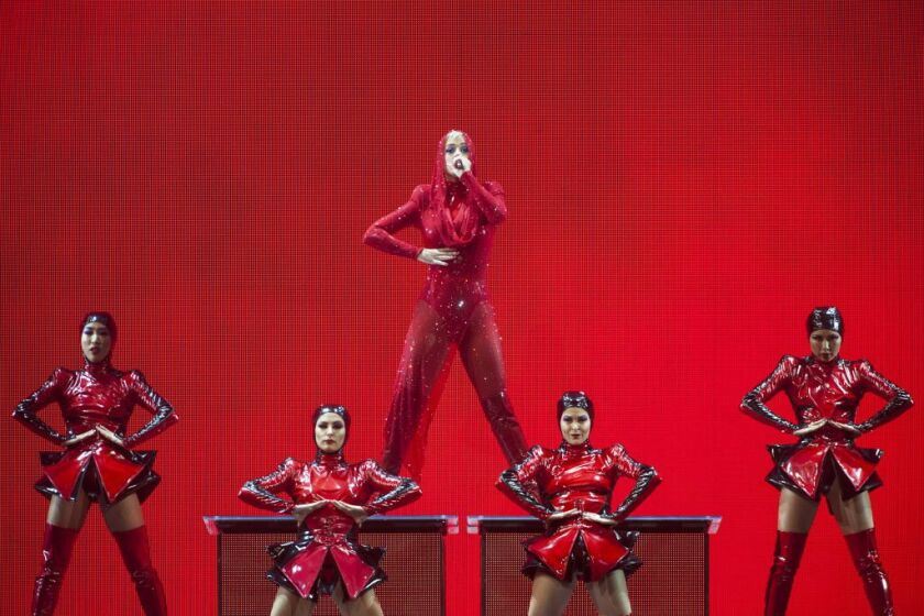 Katy Perry performs at the United Center on Tuesday, Oct. 24, 2017. | Ashlee Rezin/Sun-Times