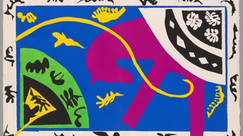 Caption: Henri Matisse, Printed by Edmond Vairel, Published by Tériade for Éditions Verve. Horse, Rider, and Clown from Jazz, 1947. Simeon B. Williams Fund. © 2025 Succession H. Matisse / Artists Rights Society (ARS), New York.