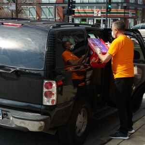 World Vision, in partnership with Chicago Public Schools, is providing hundreds of the most at-risk students, and their families, with a week’s worth of food, hygiene and protective items. The supplies were handed out at Soul City Church on Friday April 3, 2020.
