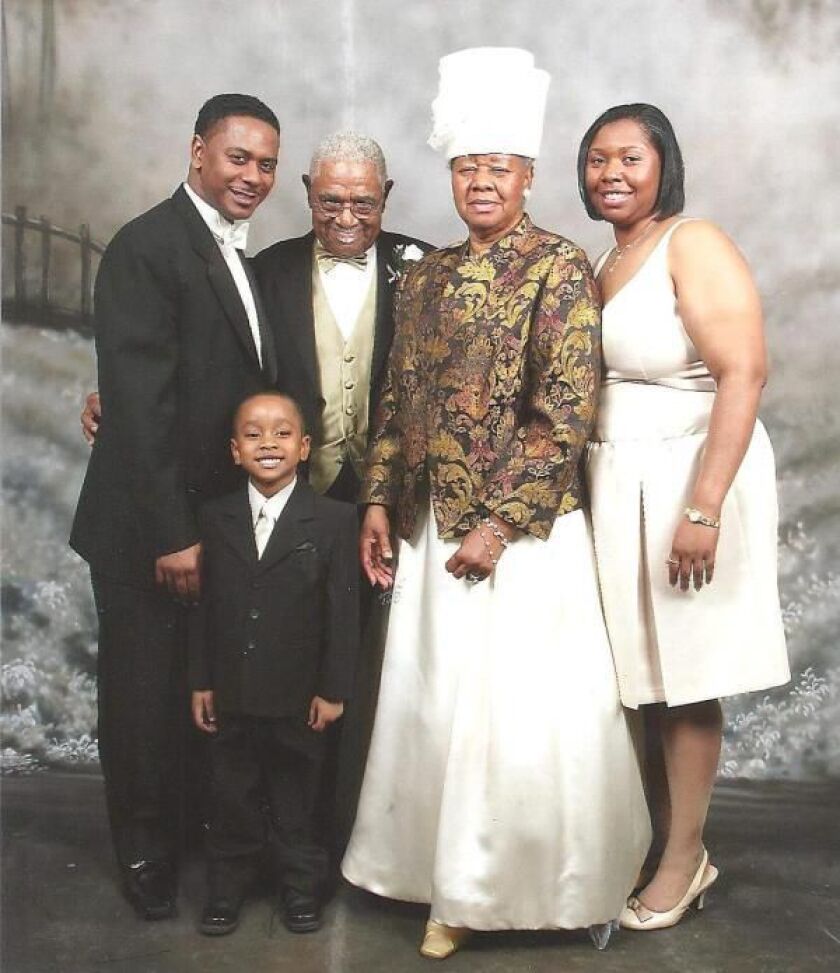 Pastor James Bass and his wife Helyn, daughter Vikkeda, son Vincent and grandson James. | Provided photo