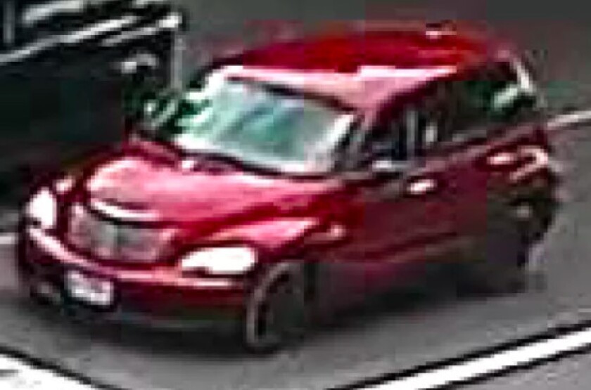 An image from surveillance cameras released by Chicago police of a Chrysler PT Cruiser that fatally struck 39-year-old Mister Lucky-Tyrone Pearson on July 26, 2019 in Back of the Yards.