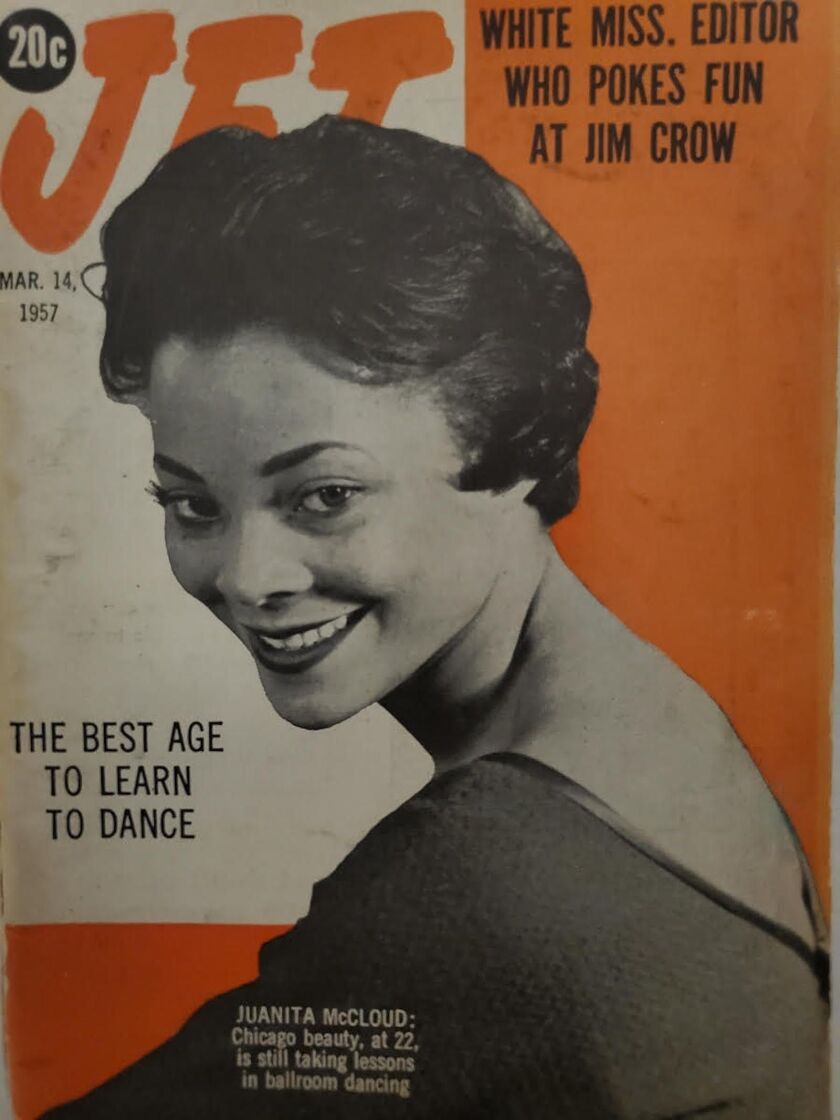 Juanita M. Gibson, then 22, on the cover of Jet in 1957.