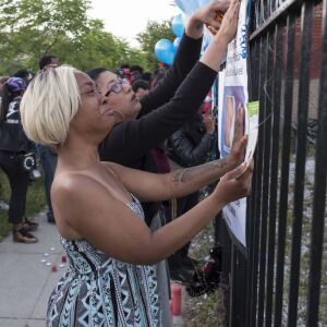 Vigil for Maurice Granton Jr., who was fatally shot by Chicago Police. | Rick Majewski/For the Sun-Times