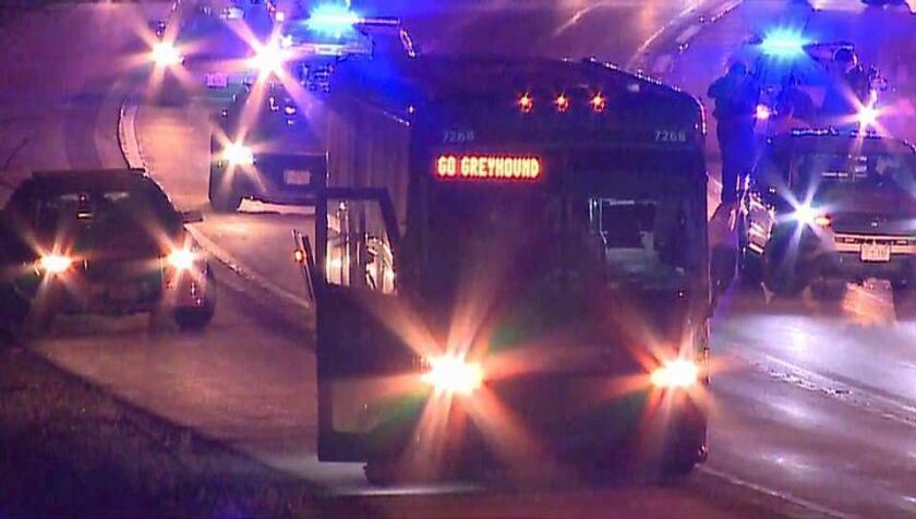 A man was arrested after making threats Friday night on a Greyhound bus from Wisconsin to Chicago. | Racine County Sheriff’s Office
