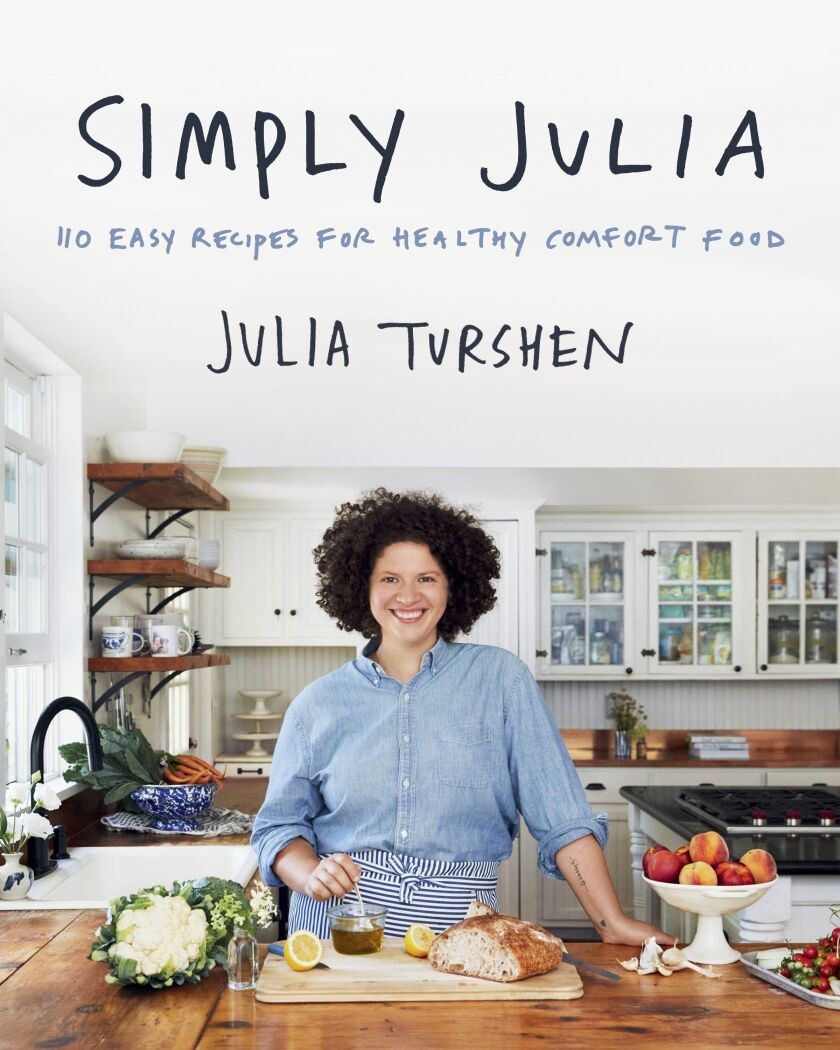 This cover image released by Harper Wave shows “Simply Julia: 110 Easy Recipes for Healthy Comfort Food” by Julia Turshen. Each meal has a strong tie to the people and places close to Turshen’s heart.