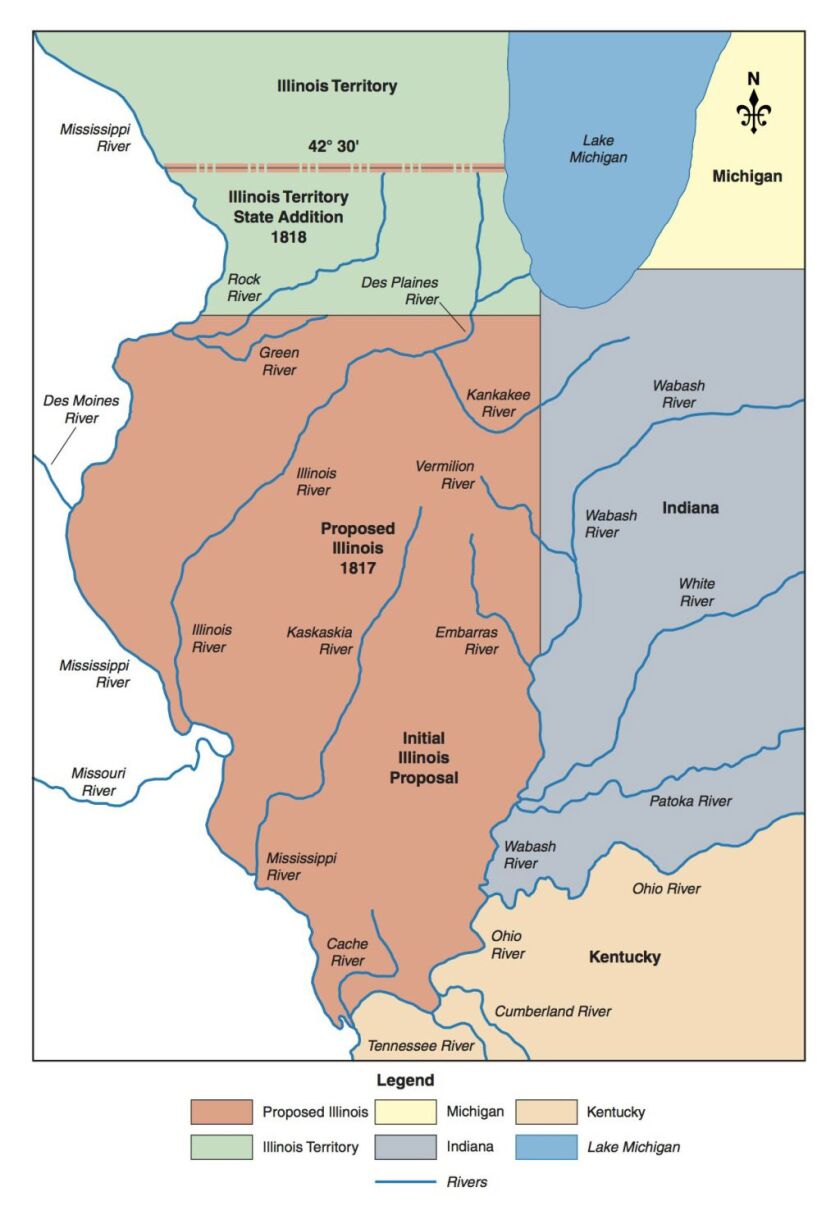 An Illinois border map. | Courtesy of Mic Greenburg