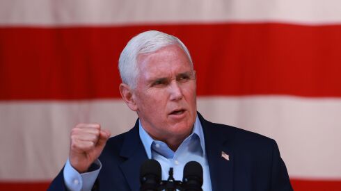Former VP Pence Joins Brian Kemp At Rally On Eve Of Georgia Primary