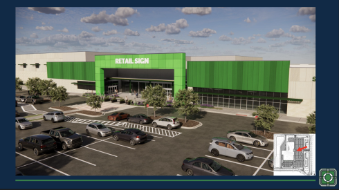 Rendering of Amazon's new retail concept in Orland Park.